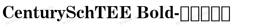 CenturySchTEE Bold字体转换